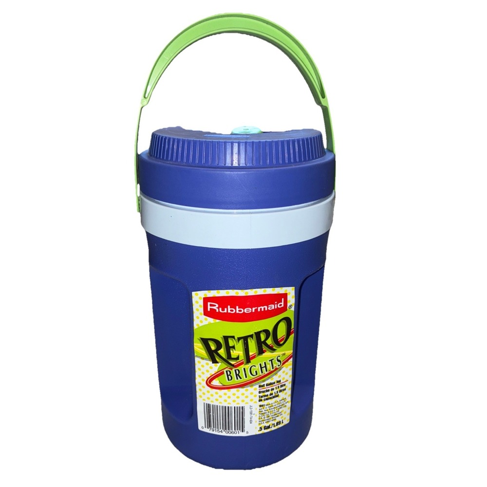 Vtg 97 Rubbermaid Twist‎ & Pour 1/2 Gallon  Jug Retro Brights The Reserve Casino